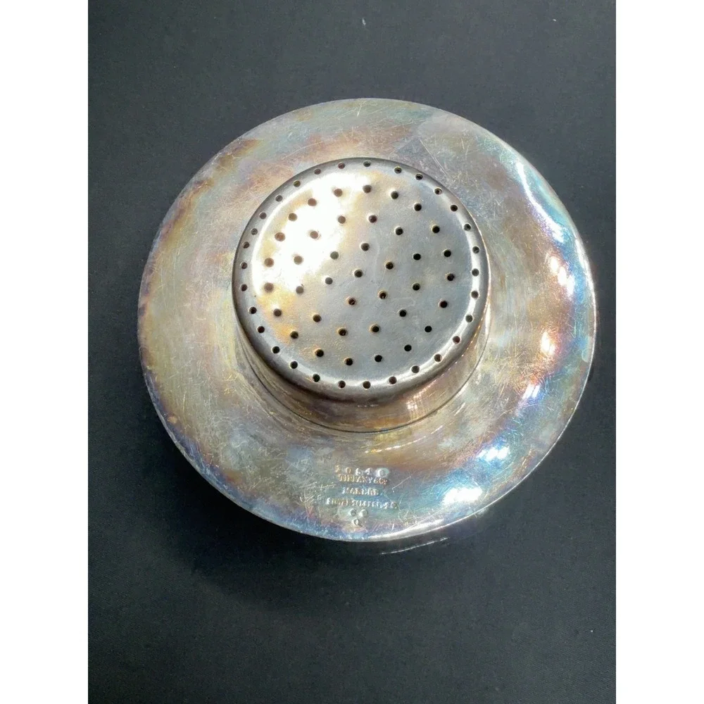 Tiffany & Co Makers 10540 Silver Soldered EP Tea Strainer Cup Monogram
